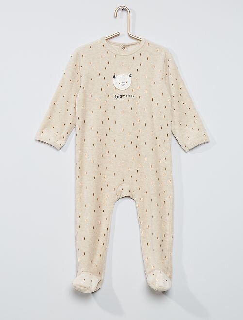 Pyjama Imprime Eco Concu Bebe Garcon Gris Chine Raye Kiabi 1 Kadolog