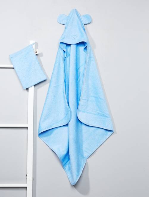 Reservez Le Cadeau Ensemble Cape De Bain Et Gant Assorti Bebe Garcon Bleu Kiabi 12 0 Kadolog