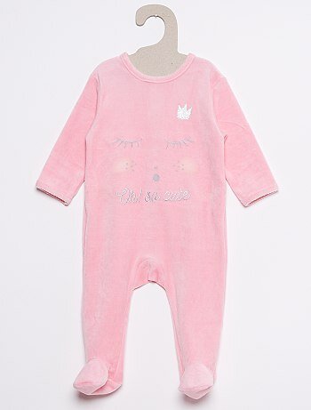 Reservez Le Cadeau Pyjama En Velours Imprime Bebe Fille Kiabi 10 00 Kadolog