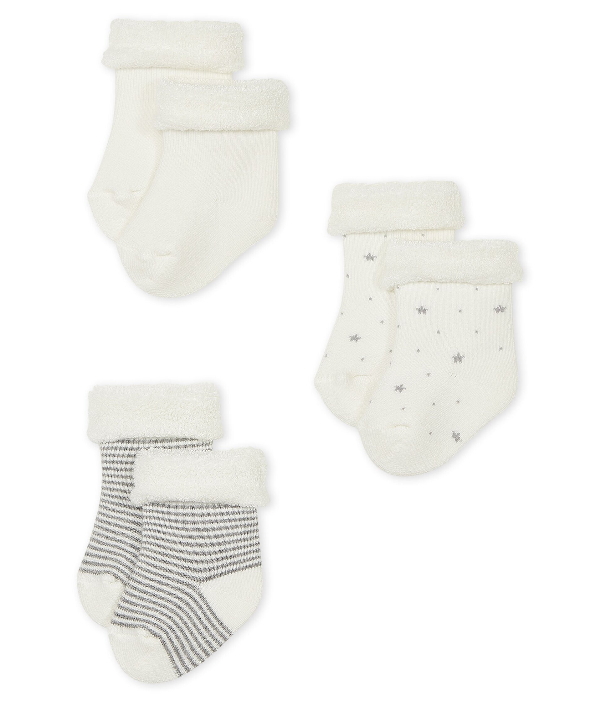 Trio De Chaussettes Bebe En Tricot Petit Bateau Kadolog