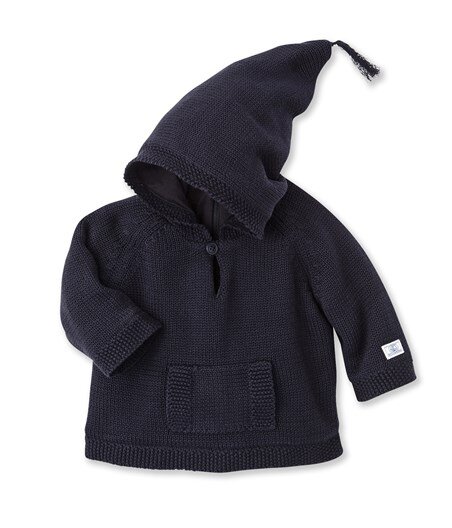 Burnous Bebe En Tricot Bleu Smoking Petit Bateau Taille 6 Mois Kadolog