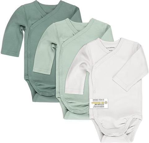 LaLoona Body Bebe Manches Longues Lot de 3 Bodies Crois s en