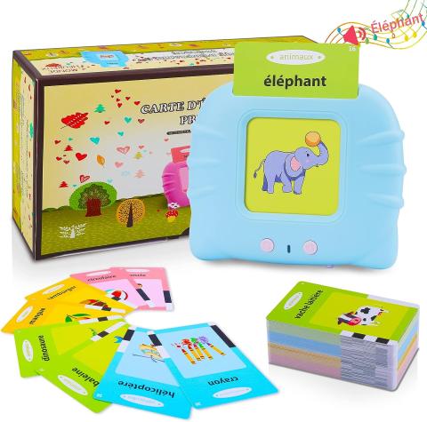 Français Standard, Cartes Flash Parlantes, Jouets éducatifs pour  Tout-Petits de 1 à 6 Ans, 112 Feuilles de 224 Mots, Jouets d'apprentissage  Audio, Jouets Interactifs pour Garçons et Filles - Bleu : :  Jouets