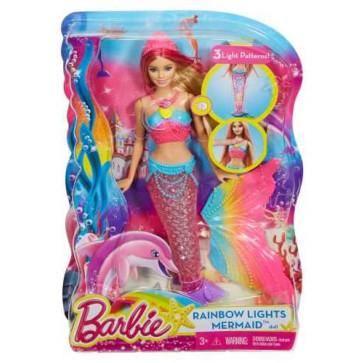 Barbie Sirene arc en ciel Poupees mannequins Maxi Toys Kadolog