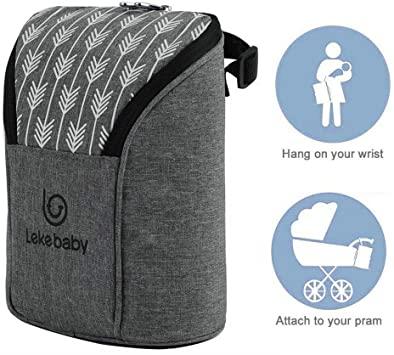 Lekebaby Sac Isotherme Bebe Porte Biberon Isotherme Souple Sac de Bouteille Kadolog