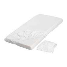 LEN Drap housse pour lit bébé, blanc, rose, 60x120 cm - IKEA